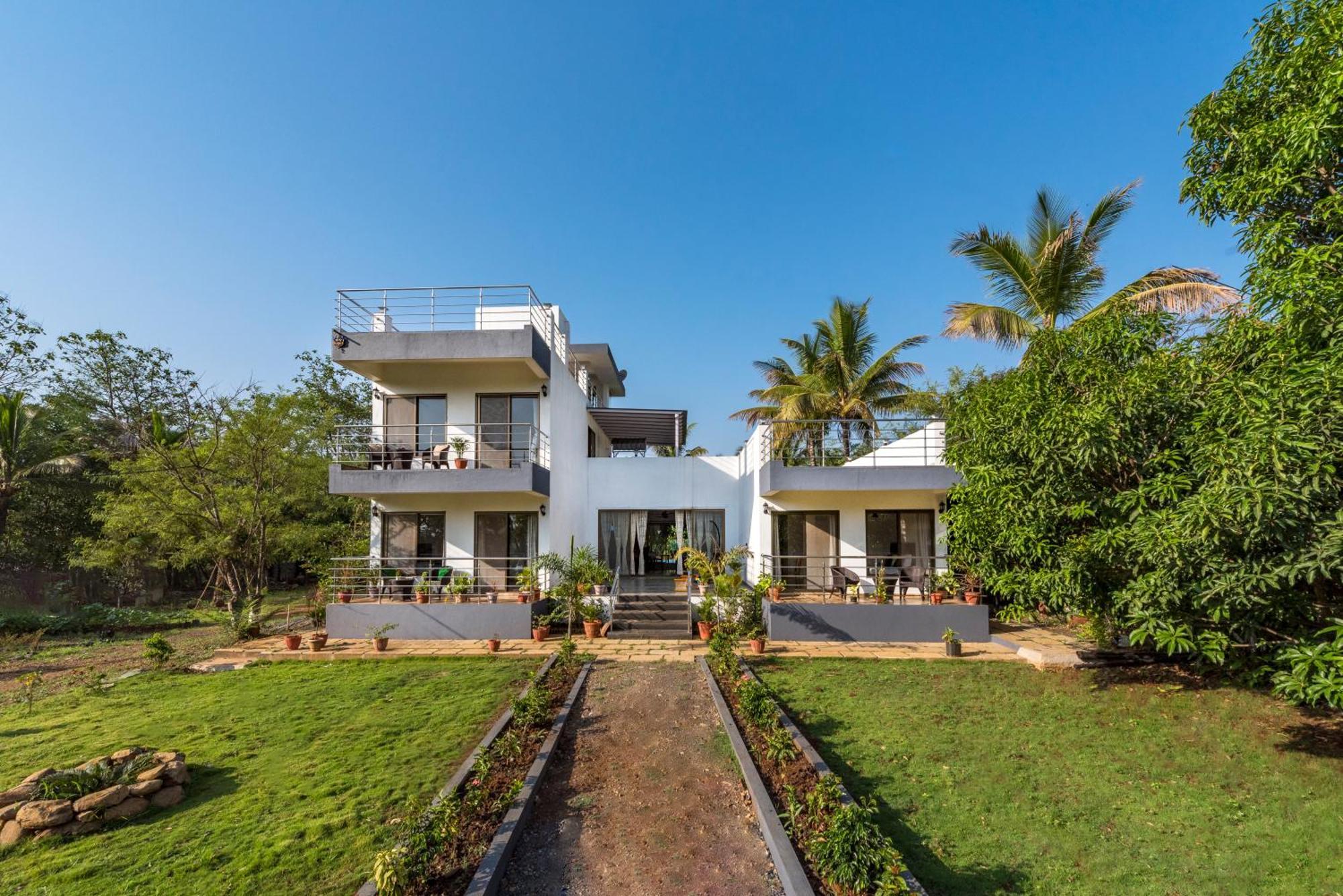 Saffronstays Lakeview Nivara - Farm Stay Villa With Private Pool Near Πούνε Εξωτερικό φωτογραφία