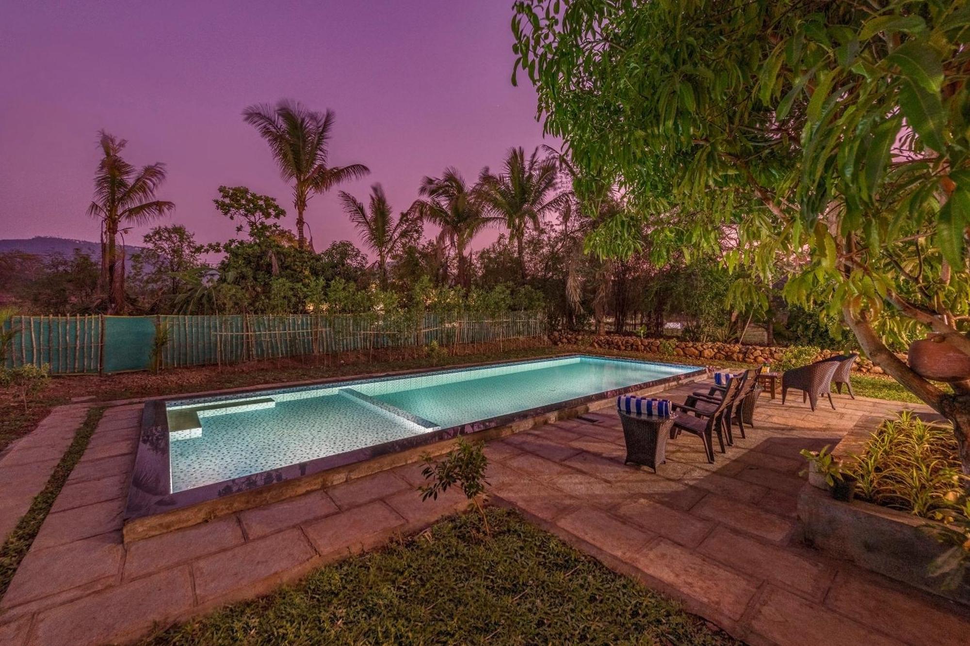 Saffronstays Lakeview Nivara - Farm Stay Villa With Private Pool Near Πούνε Εξωτερικό φωτογραφία