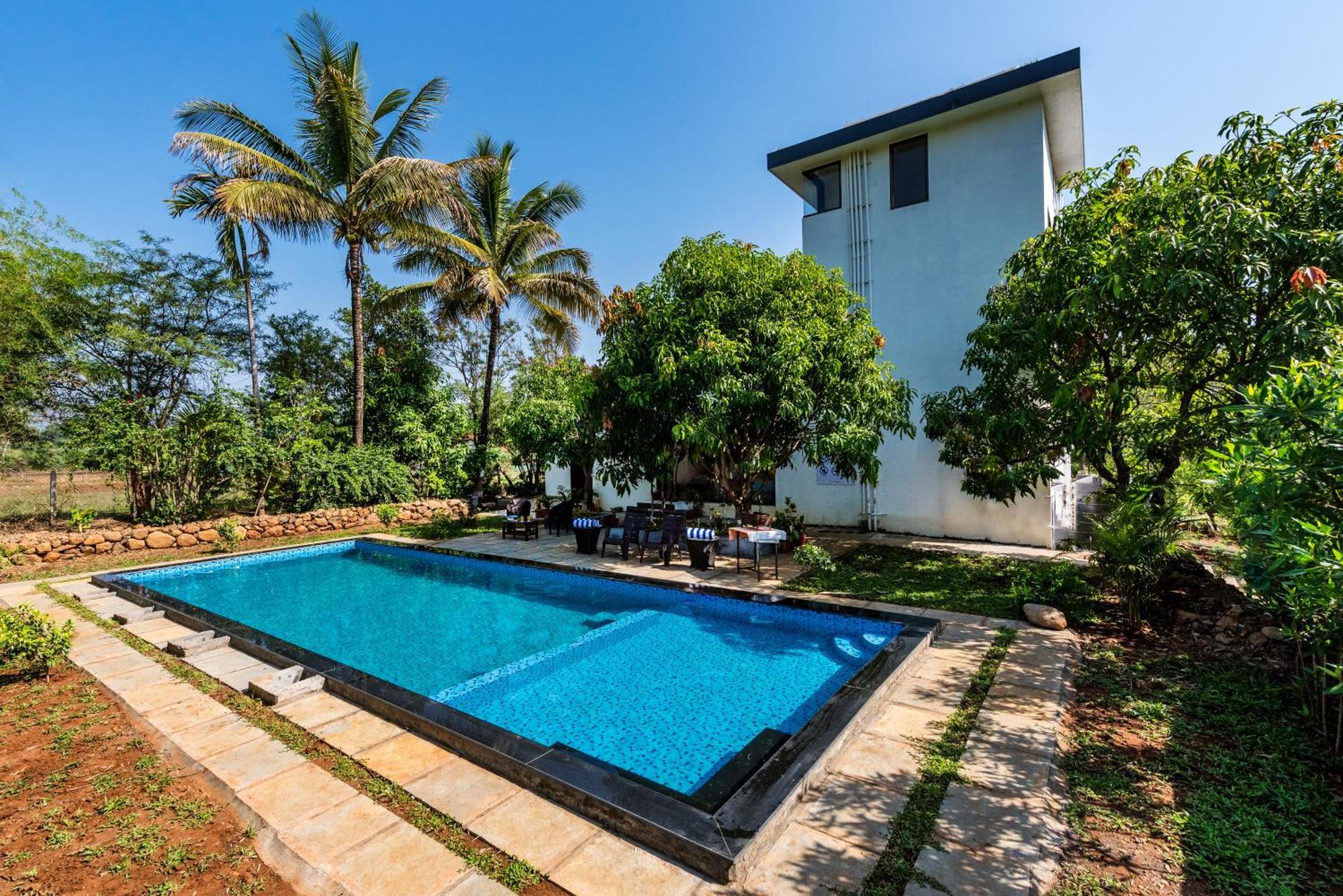 Saffronstays Lakeview Nivara - Farm Stay Villa With Private Pool Near Πούνε Εξωτερικό φωτογραφία